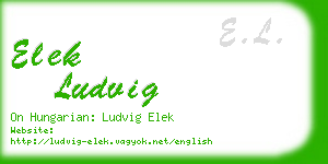 elek ludvig business card